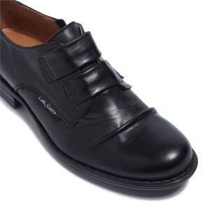 Carl Scarpa Gabbi Black Leather Loafers